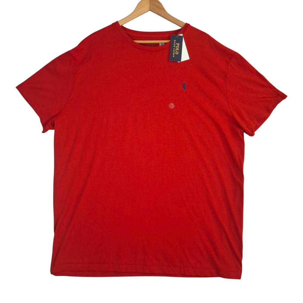 Polo Ralph Lauren Mens XXL Red Classic Fit Short Sleeve Pony Logo T-Shirt NWT
